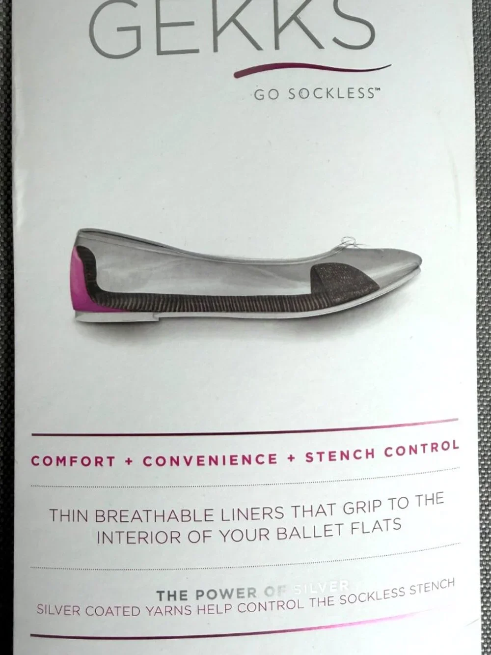 GEKKS No Show Shoe Liners M 7-8.5 Ballet + Loafer Breathable Sockless